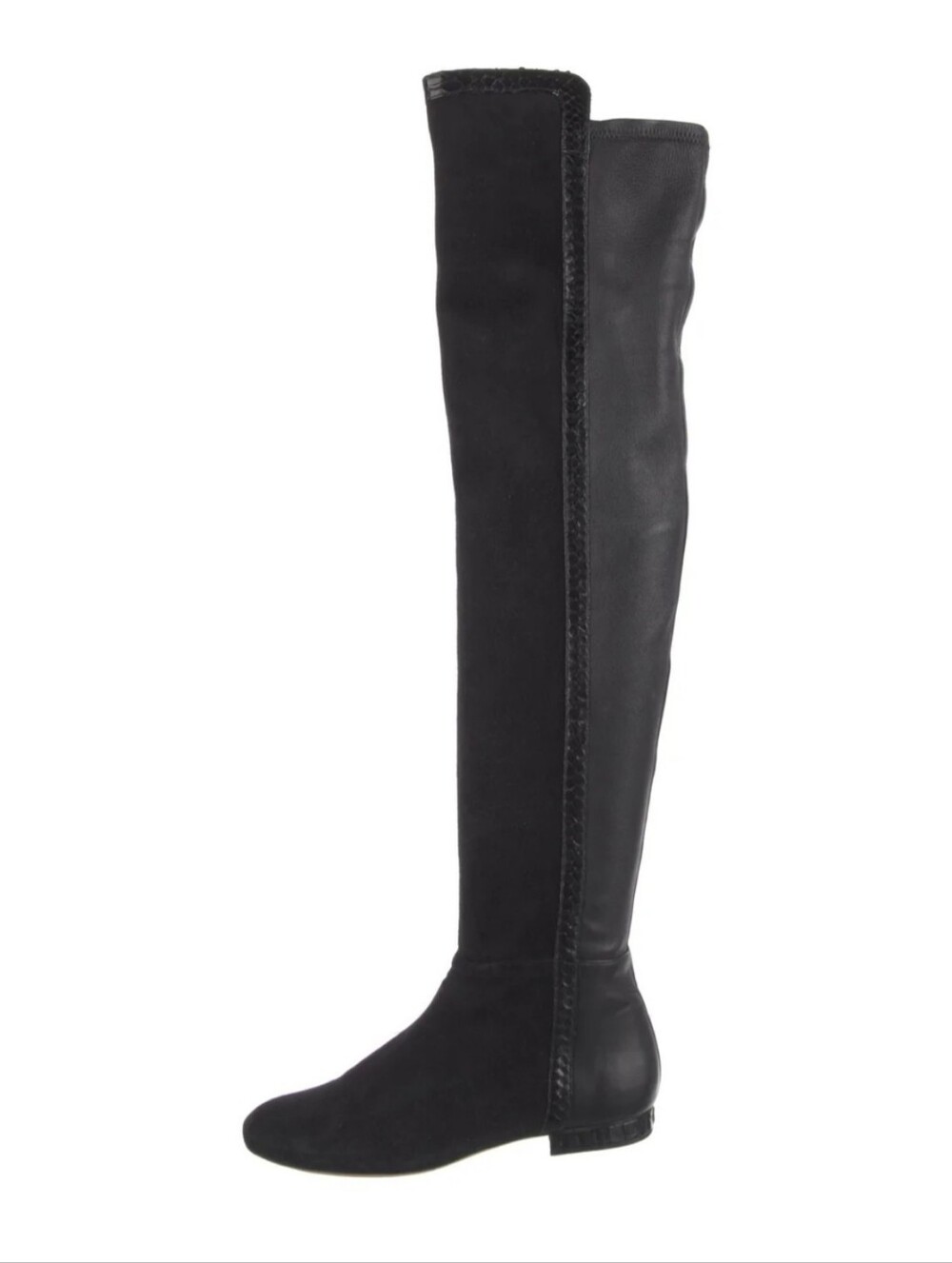 Alexandre Birman Black Leather And Suede High Boots